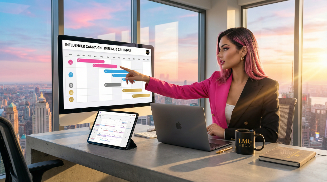 Influencer Campaign Timeline & Calendar Template
